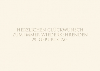 Postkarte Wunderwort, 29. GEBURTSTAG creme Erdbeerpunkt Online Shop Schweiz