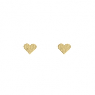 Ohrringe, small HEART gold plated Erdbeerpunkt Online Shop Schweiz