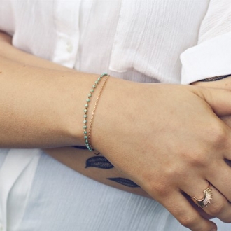 Armband, Beads double bracelet turquoise Erdbeerpunkt Online Shop Schweiz