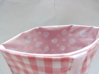 Lunchbag, schlicht grau/rosa Erdbeerpunkt Online Shop Schweiz