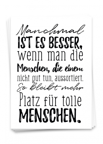 Postkarte, Manchmal IST ES BESSER,... Erdbeerpunkt Online Shop Schweiz