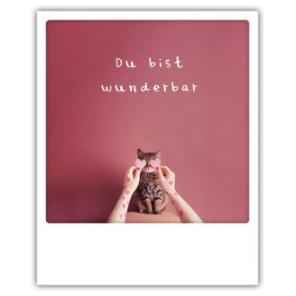 Postkarte Pickmotion, Du bist wunderbar Erdbeerpunkt Online Shop Schweiz