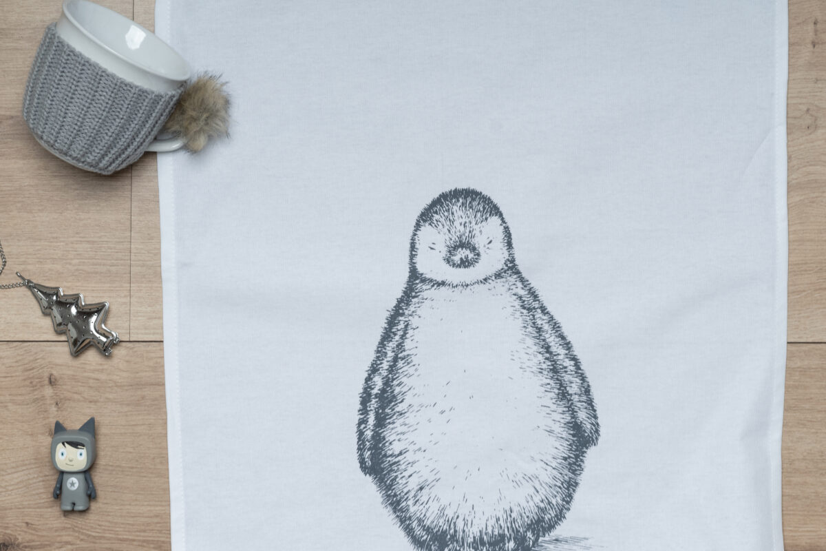 1730 geschirrtuch Teil 2 quer pinguin  Erdbeerpunkt Online Shop Schweiz