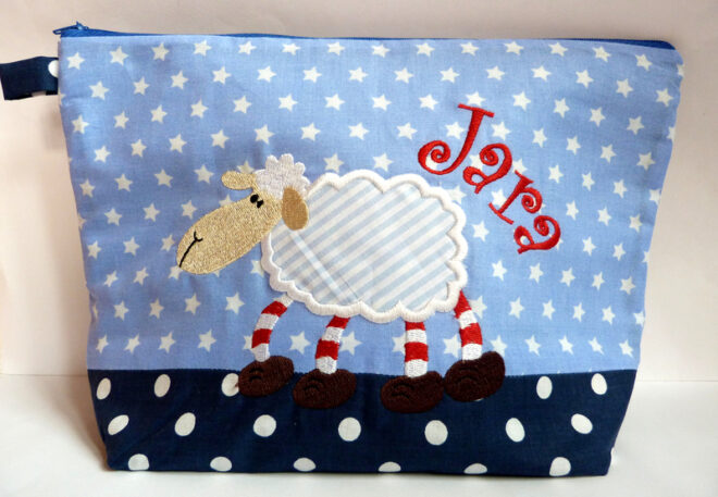 0000030 necessaire schaf blau Erdbeerpunkt Online Shop Schweiz