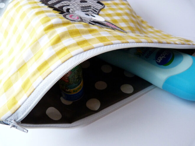 0000576 necessaire zebra gelb Erdbeerpunkt Online Shop Schweiz