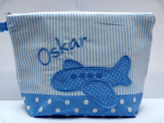 0000837 necessaire flugzeug hellblau Erdbeerpunkt Online Shop Schweiz