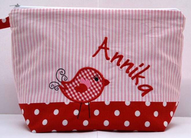 0001701 necessaire vogelchen rot Erdbeerpunkt Online Shop Schweiz