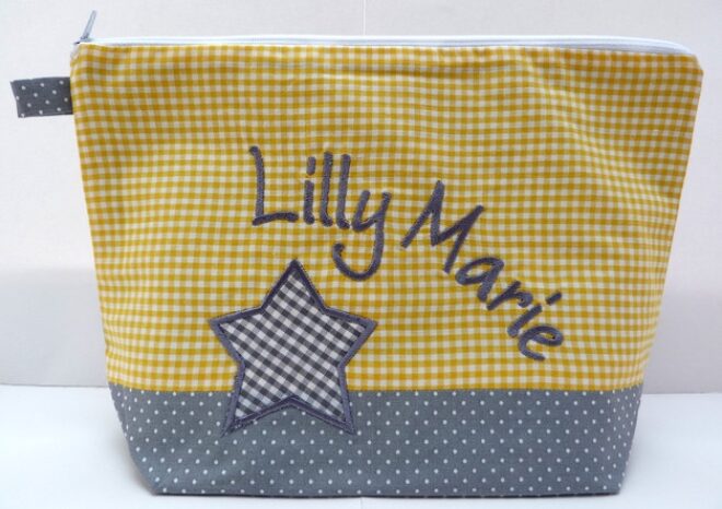 0002216 necessaire stern gelbgrau Erdbeerpunkt Online Shop Schweiz