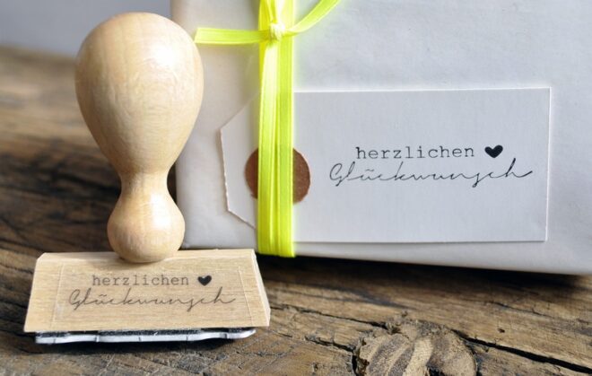 0003849 stempel herzlichen gluckwunsch Erdbeerpunkt Online Shop Schweiz