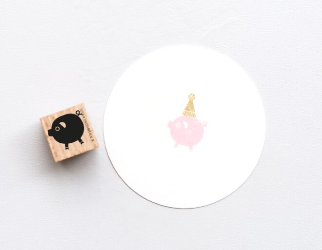 B105 Gluecksschwein 1 Perlenfischer Stempel Stempelkissen Erdbeerpunkt Online Shop Schweiz