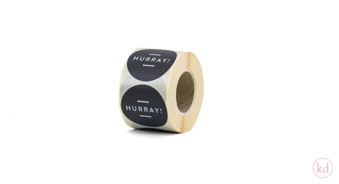 Etiketten hurray schwarz Erdbeerpunkt Online Shop Schweiz