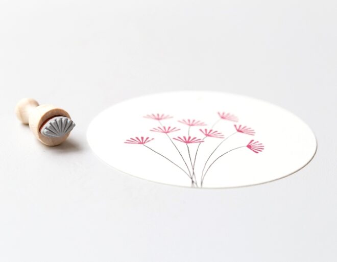 F080 Faecher mini Perlenfischer Stempel Stempelkissen 1 Erdbeerpunkt Online Shop Schweiz