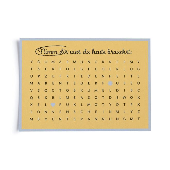 FD24 PK Buchstabensalat Nimm dir was du heute brauchst Erdbeerpunkt Online Shop Schweiz