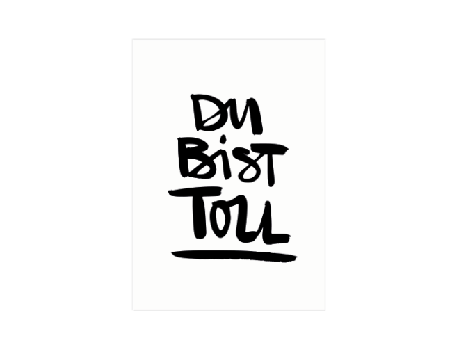FORMAT Postkarte Du bist toll Erdbeerpunkt Online Shop Schweiz