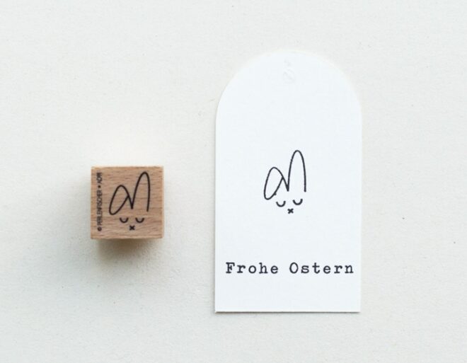 Hase Schlapprohr mit Etiketten Tag B099 Stempel Perlenfischer Erdbeerpunkt Online Shop Schweiz