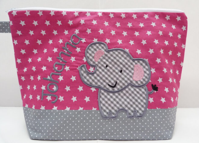 KT Elefaentchen grau pink Erdbeerpunkt Online Shop Schweiz