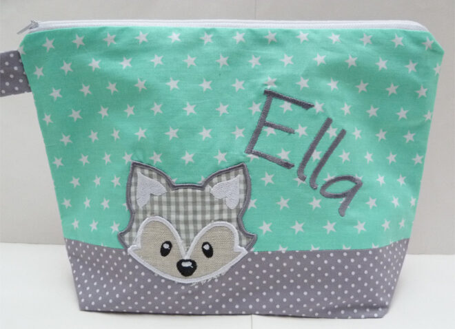KT Fuchs grau mint Erdbeerpunkt Online Shop Schweiz