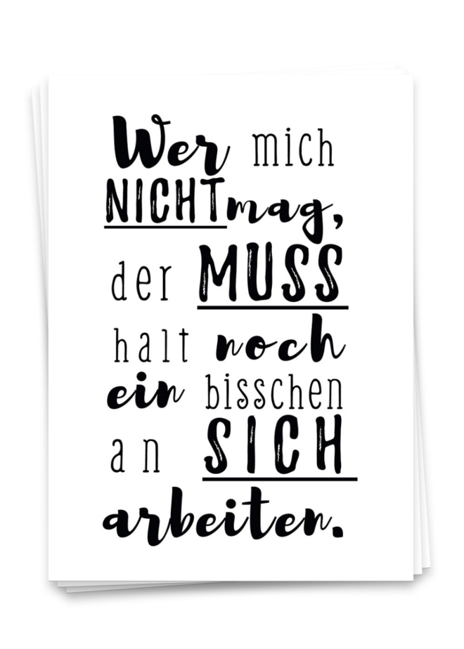 Screenshot 2022 02 11 at 13 05 56 Wer mich nicht mag muss halt noch ein bisschen an sich arbeiten Postkarte Erdbeerpunkt Online Shop Schweiz