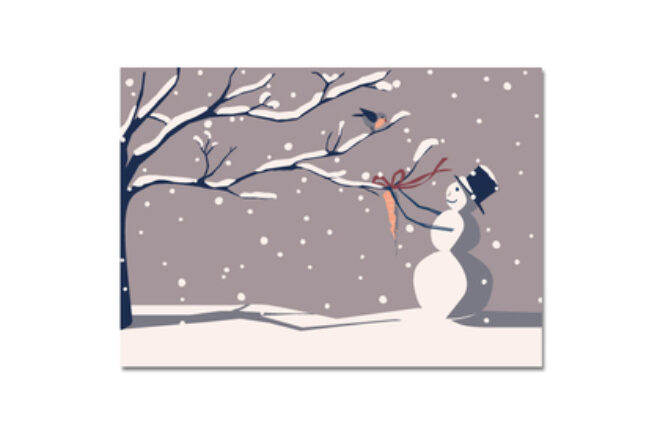 Shop Postkarte Schneemann 600x900 Erdbeerpunkt Online Shop Schweiz