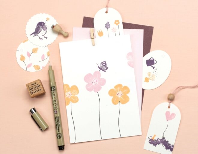 A208 rotkehlchen perlenfischer stempel 07 Erdbeerpunkt Online Shop Schweiz