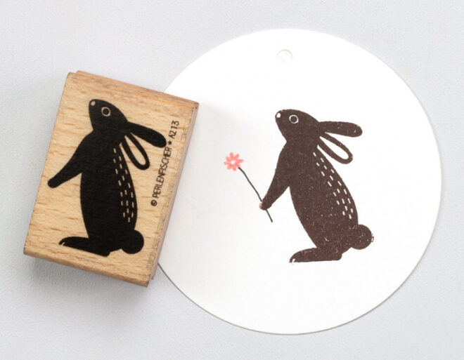 A213 hase stehend perlenfischer stempel 03 1 Erdbeerpunkt Online Shop Schweiz