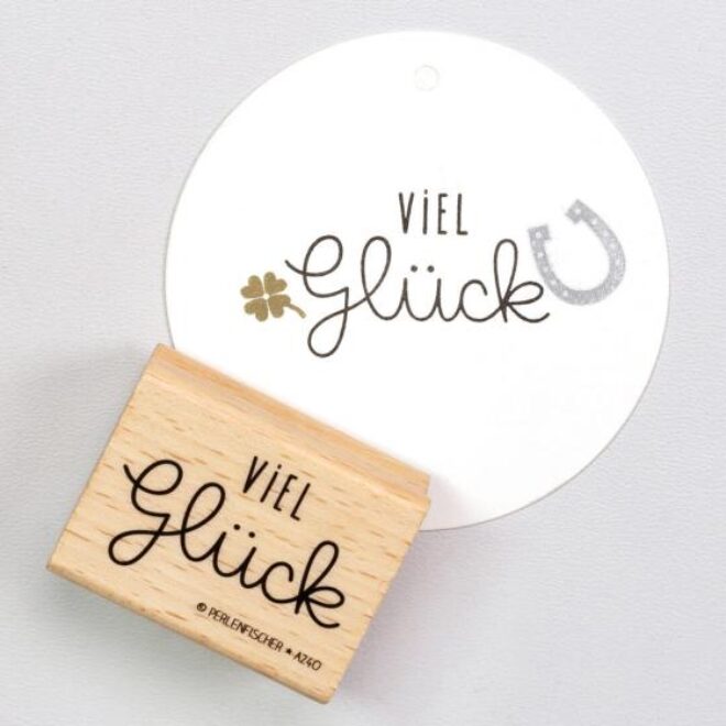 A240 viel glueck perlenfischer stempel 01 Erdbeerpunkt Online Shop Schweiz