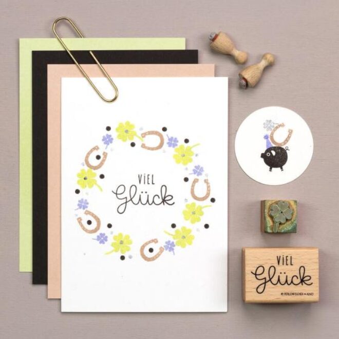 A240 viel glueck perlenfischer stempel 02 Erdbeerpunkt Online Shop Schweiz