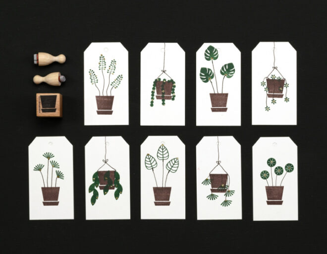 Blumentopf blatt outline minodot pflanzen urban jungle perlenfischer stempel 06 Erdbeerpunkt Online Shop Schweiz