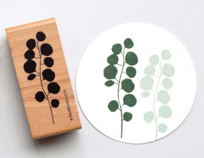 C076 eukalyptus perlenfischer stempel Erdbeerpunkt Online Shop Schweiz