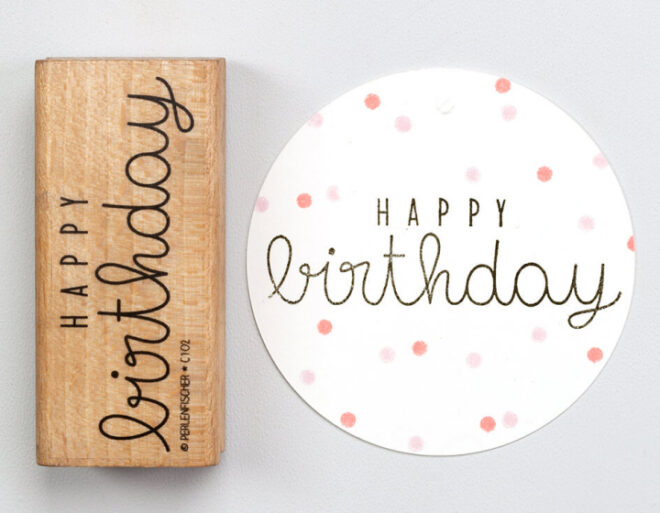 C102 happy birthday 6 perlenfischer stempel 02 Erdbeerpunkt Online Shop Schweiz
