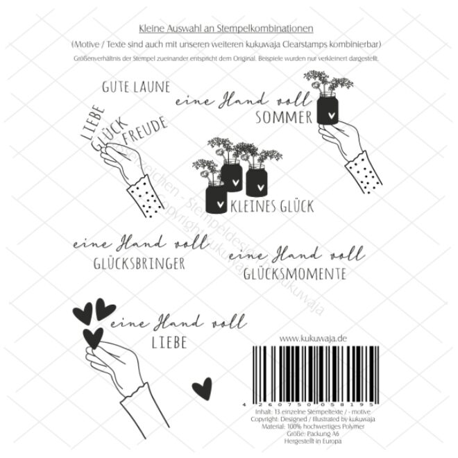 Clearstamp handvoll kombi 10351 1 Erdbeerpunkt Online Shop Schweiz