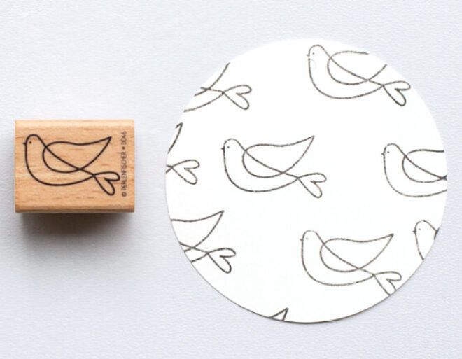 D046 turteltaube blick links perlenfischer stempel Erdbeerpunkt Online Shop Schweiz