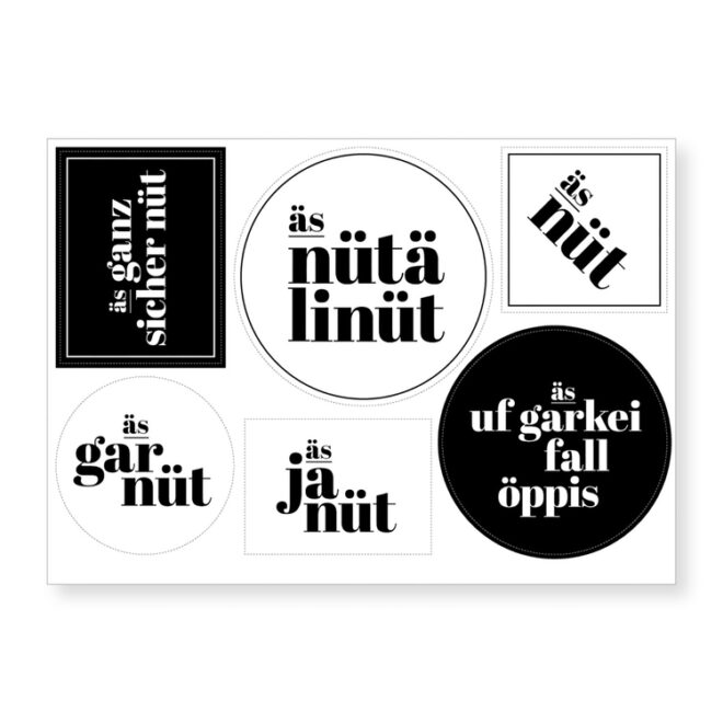 Doch oeppis i klebe etiketten Erdbeerpunkt Online Shop Schweiz