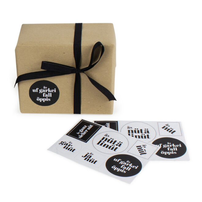 Doch oeppis i klebe etiketten 3 Erdbeerpunkt Online Shop Schweiz