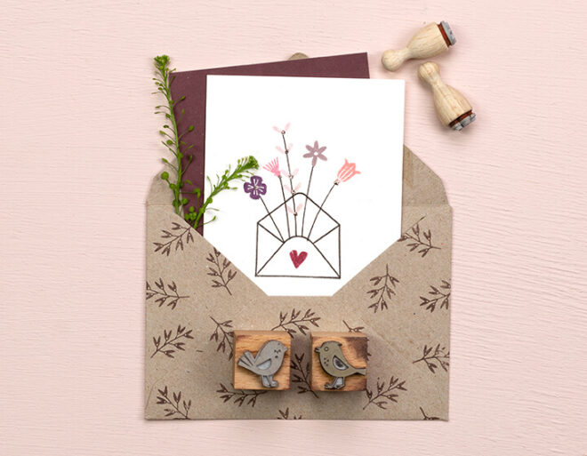 F119 doppelblatt mini perlenfischer stempel 03 Erdbeerpunkt Online Shop Schweiz