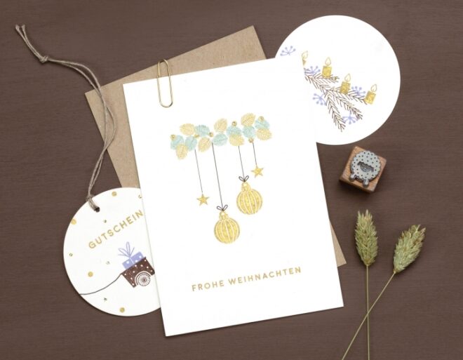 Kugel streifen federblatt anhaenger gutschein stern weihnachten perlenfischer stempel 3 Erdbeerpunkt Online Shop Schweiz