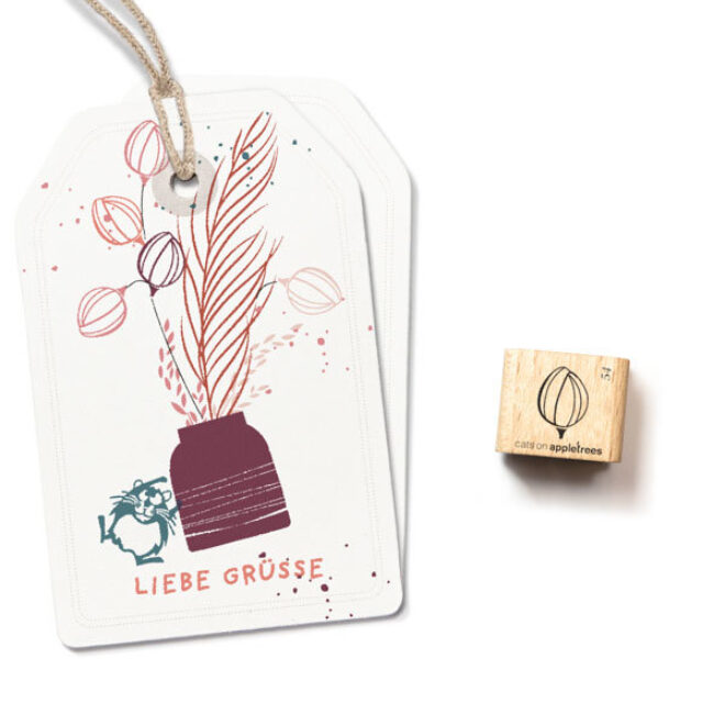 Ministempel bluete 54 herbst anemone knospe outline Erdbeerpunkt Online Shop Schweiz