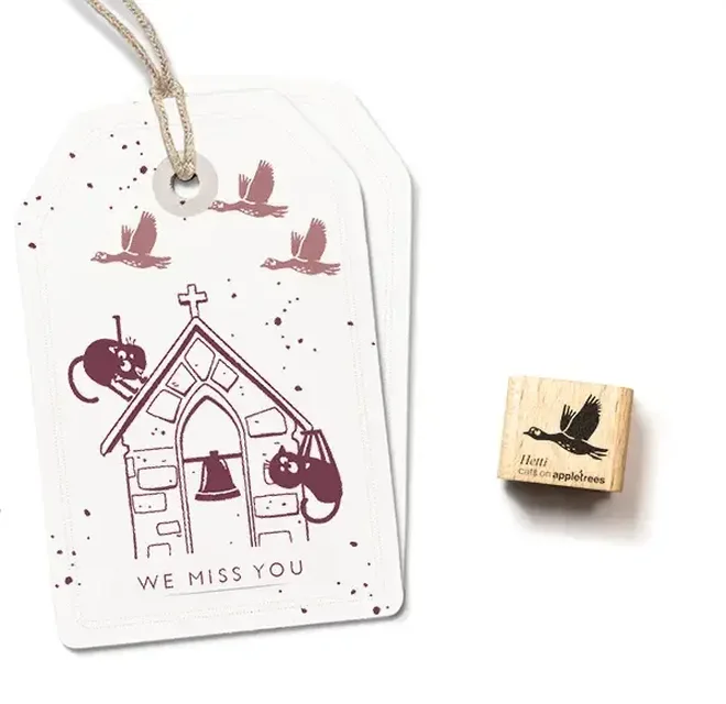 Ministempel fliegende gans hetti Erdbeerpunkt Online Shop Schweiz