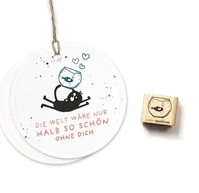 Ministempel goldfischglas Erdbeerpunkt Online Shop Schweiz