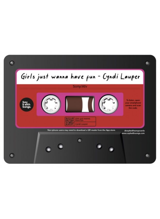Musikpostkarte girls Erdbeerpunkt Online Shop Schweiz