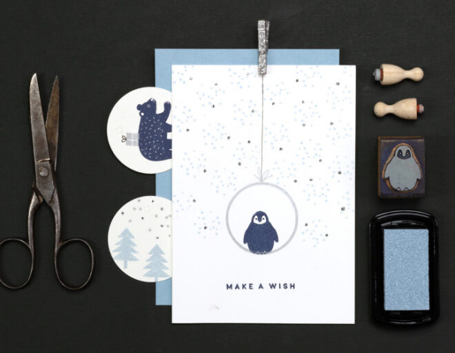 Pinguinbaby make a wish perlenfischer stempel 2 Erdbeerpunkt Online Shop Schweiz