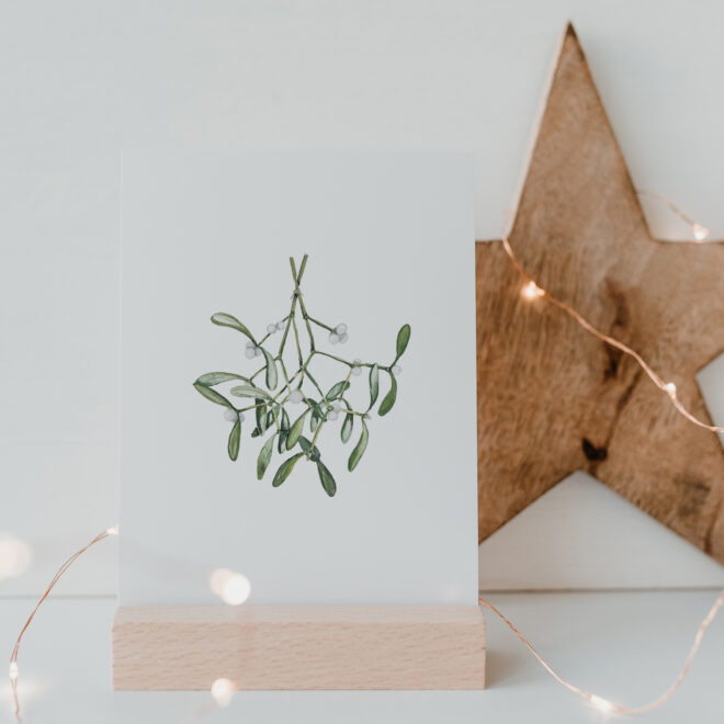 Pk 174 aquarellkarte mistletoe photocredits maggymelzer 1 Erdbeerpunkt Online Shop Schweiz