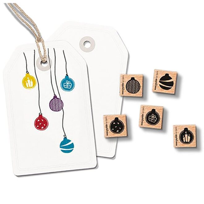 Stempel 5er set weihnachtskugeln schwarz 2266 Erdbeerpunkt Online Shop Schweiz