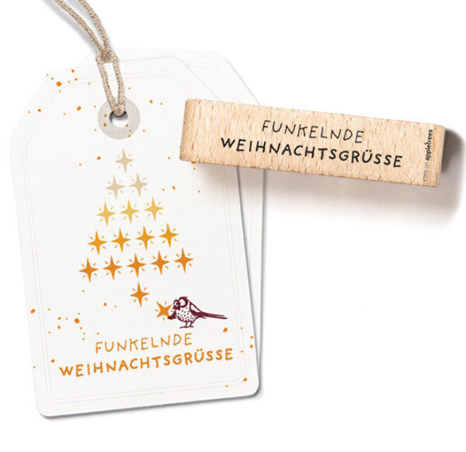 Stempel funkelnde weihnachtsgruesse Erdbeerpunkt Online Shop Schweiz