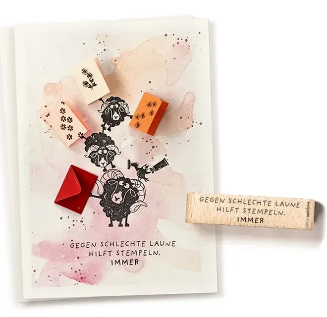 Stempel gegen schlechte laune hilft stempeln Erdbeerpunkt Online Shop Schweiz
