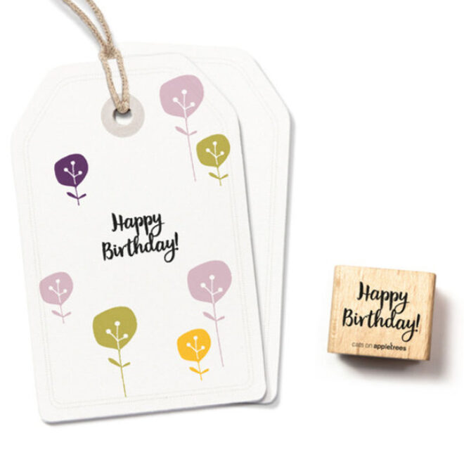 Stempel happy birthday Erdbeerpunkt Online Shop Schweiz