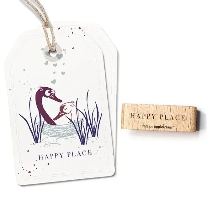 Stempel happy place Erdbeerpunkt Online Shop Schweiz