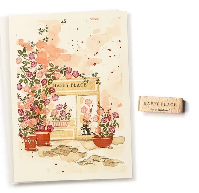 Stempel happy place3 Erdbeerpunkt Online Shop Schweiz