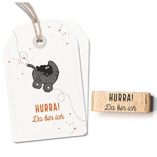 Stempel hurra da bin ich Erdbeerpunkt Online Shop Schweiz
