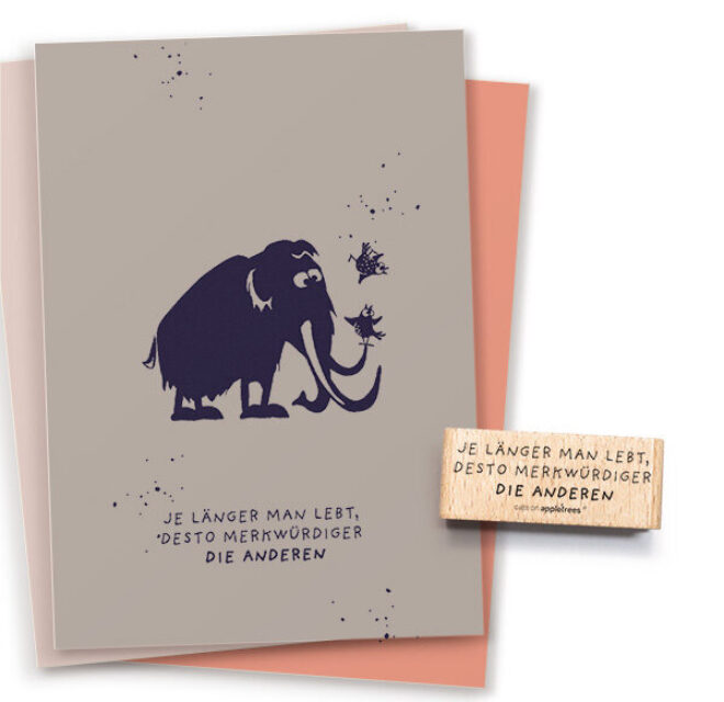 Stempel je laenger man lebt Erdbeerpunkt Online Shop Schweiz